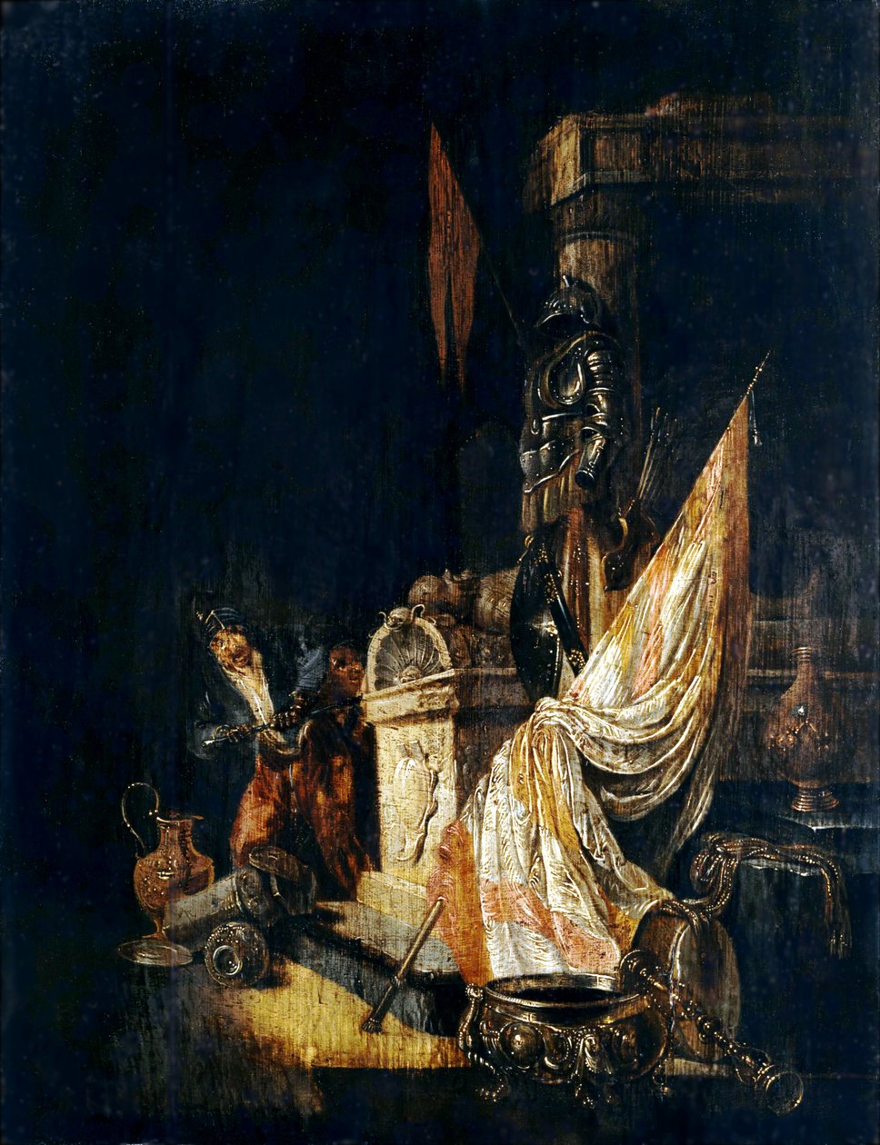 Räuber am Marmorsarkophag (Vanitas-Allegorie) av Willem de Poorter