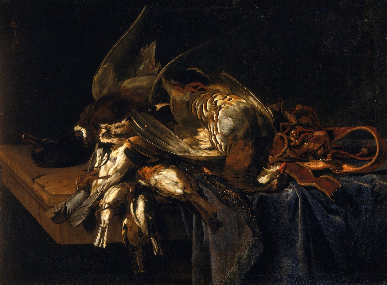 Stilleben med gamewed av Willem van Aelst
