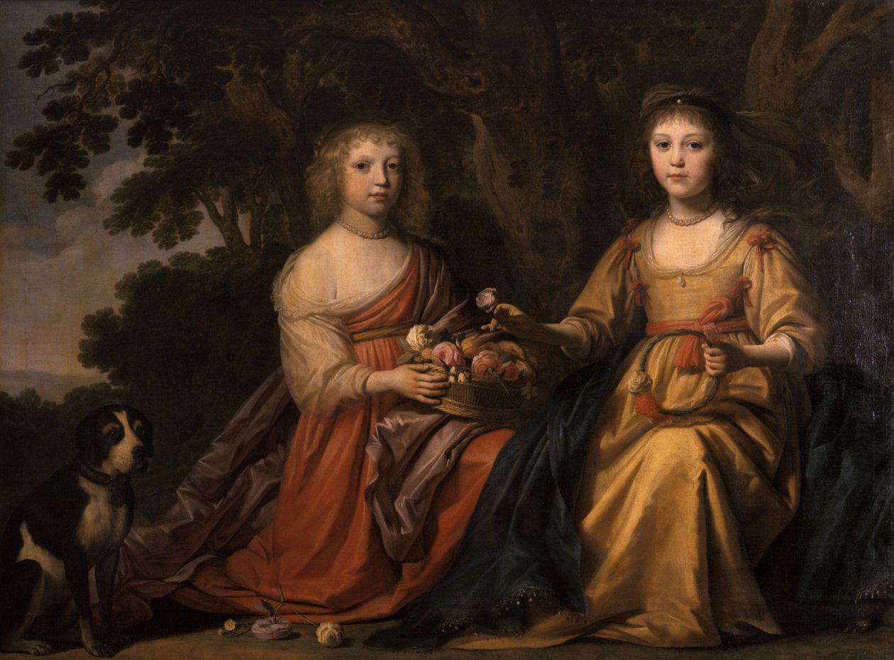 Maria Magdalena och Charlotta Elisabetha, prinsessor av Nassau av Willem van Honthorst