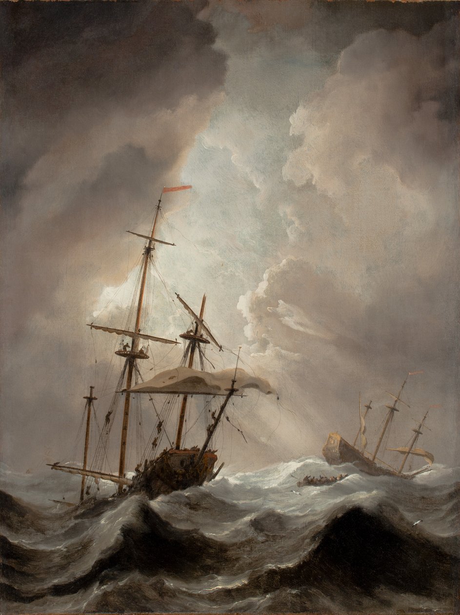 Storm at Sea  av Willem van de Velde