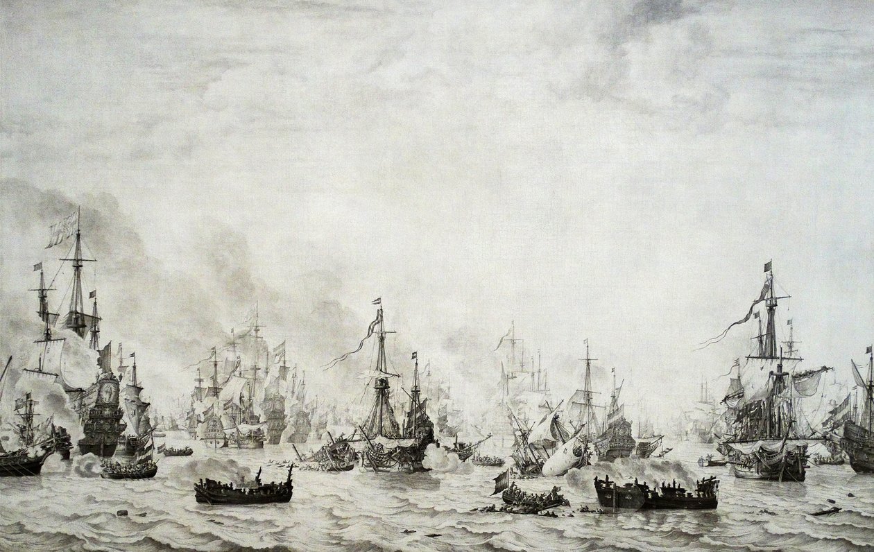 Slaget vid Downs av Willem van de Velde the Elder