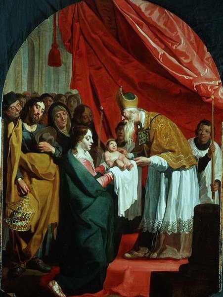 Presentationen i templet (panel) av Willem van the Elder Herp