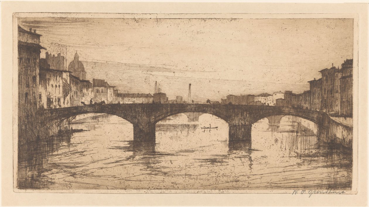 Firenze (originaltitel) av Willem Adrianus Grondhout (signed by artist)