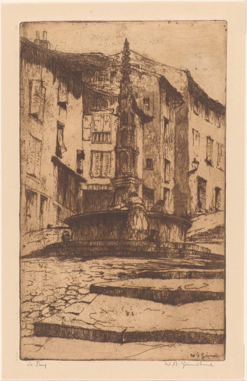 Le Puy (originaltitel på objekt) av Willem Adrianus Grondhout (signed by artist)