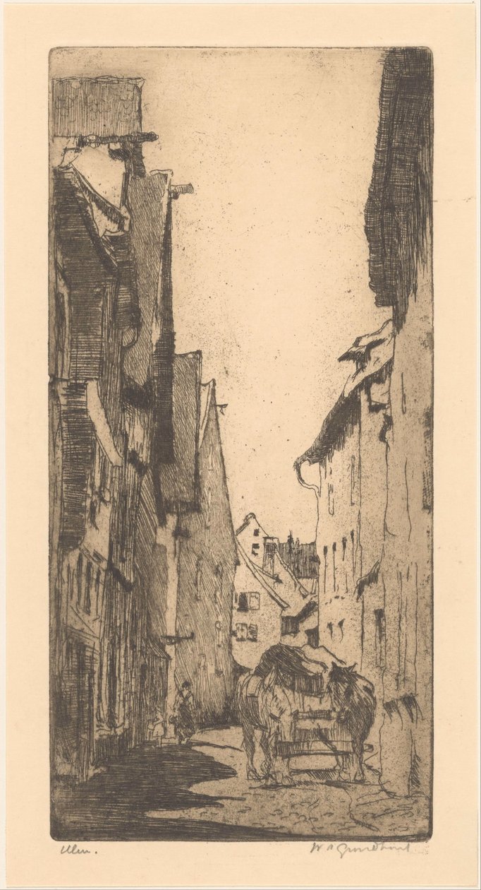 Ulm (originaltitel på objekt) av Willem Adrianus Grondhout (signed by artist)