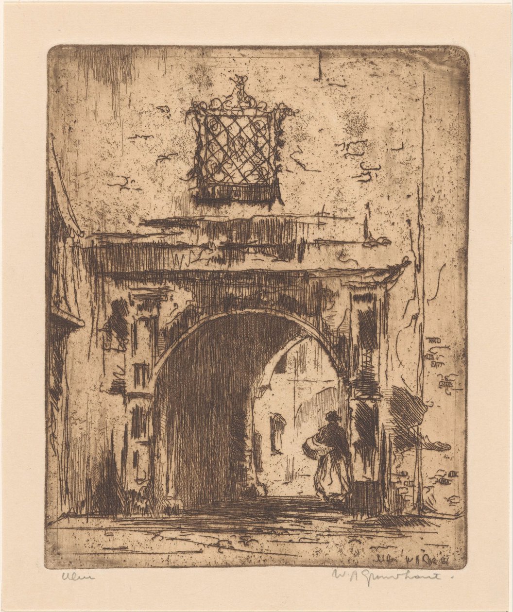 Ulm (originaltitel på objekt) av Willem Adrianus Grondhout (signed by artist)