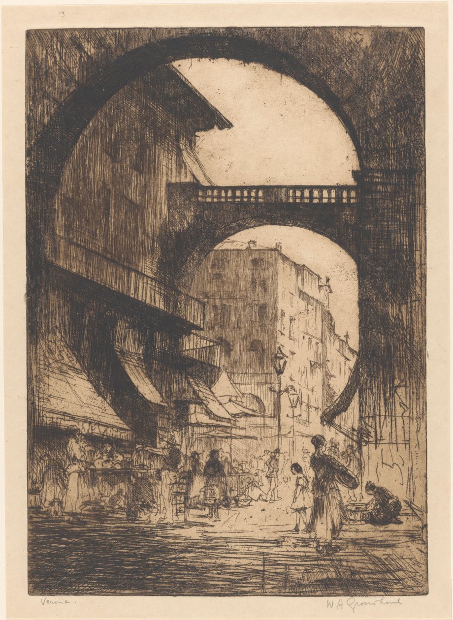 Verona (originaltitel på objekt) av Willem Adrianus Grondhout (signed by artist)