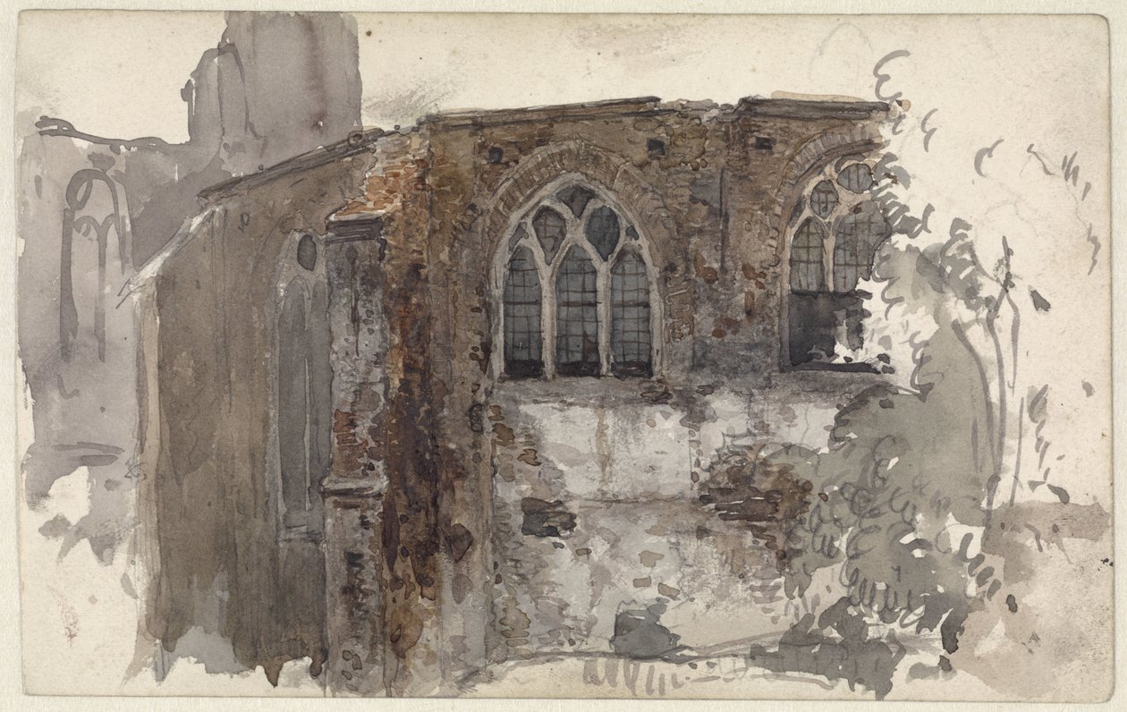 Ruin av en kyrka av Willem Anthonie van Deventer