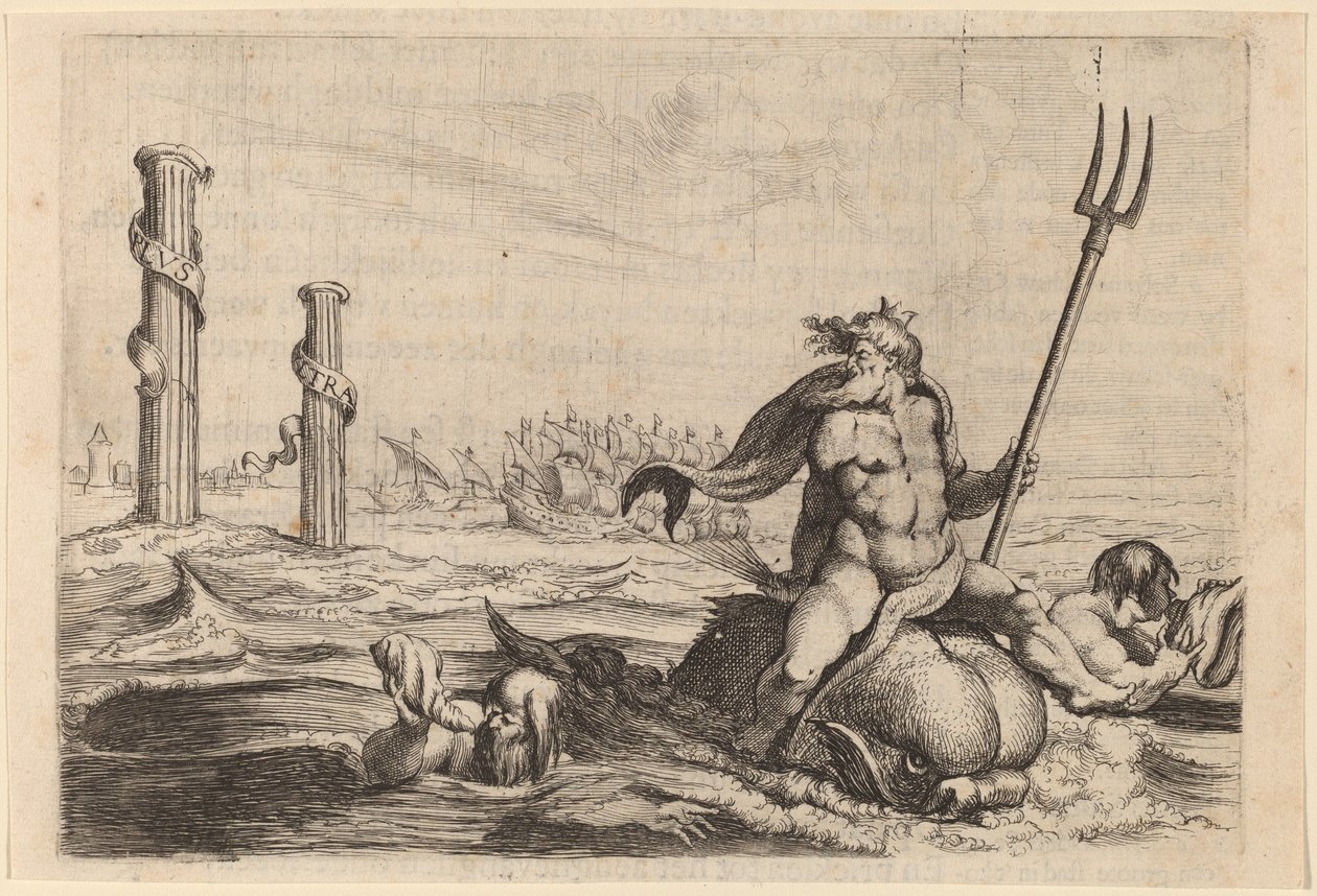Neptunus och Herkules pelare av Willem Basse