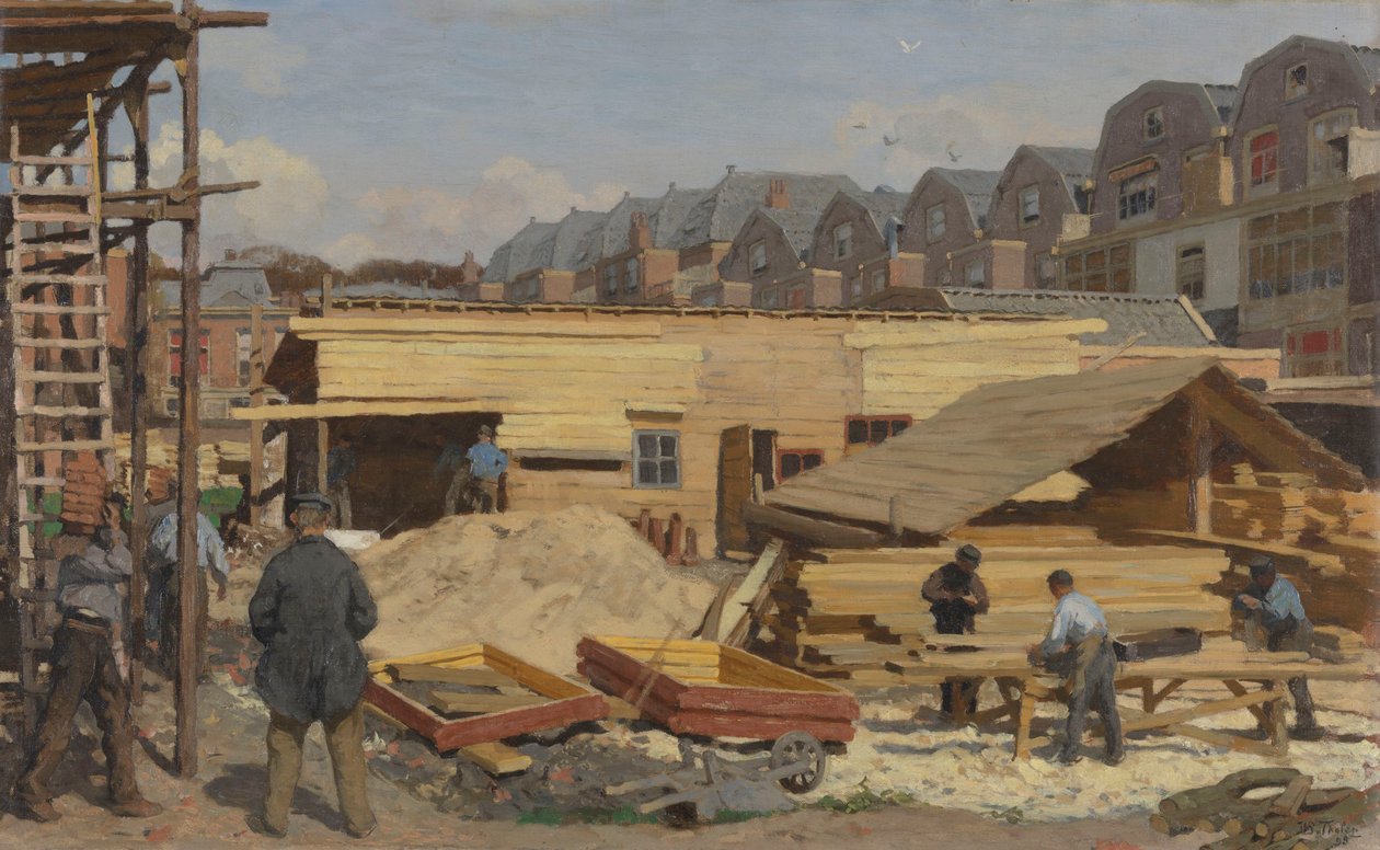 Hus under uppförande, 1895. av Willem Bastiaan Tholen