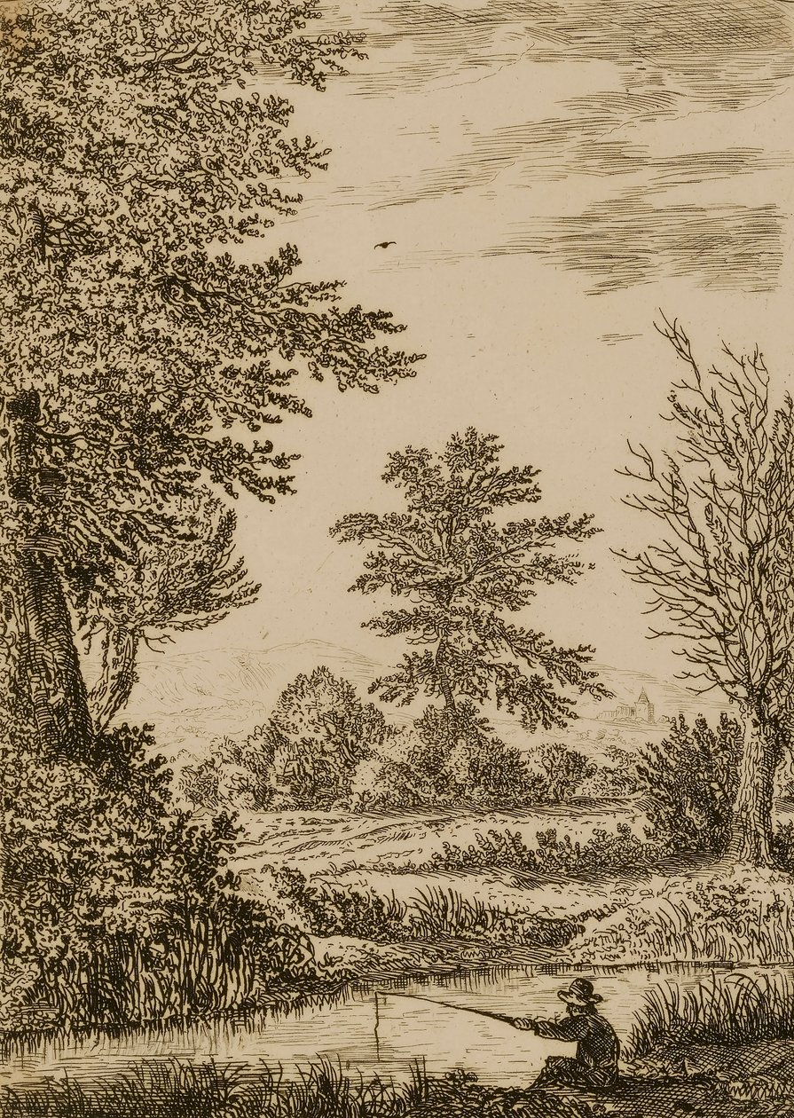 Landskap med bäck av Willem Bemmel