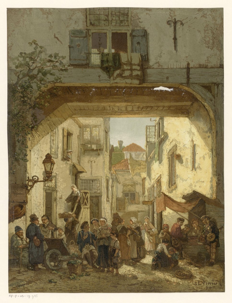 Boerenpoort i den judiska stadsdelen i Haag av Willem Bernardus IJzerdraat