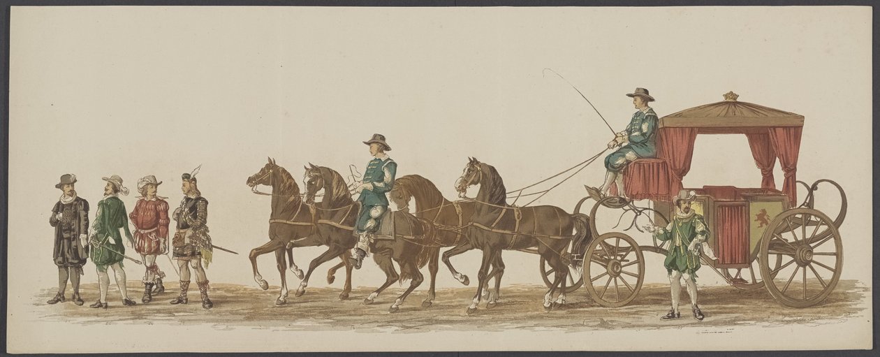 Delfts parad 1862, fjärde och femte gruppen Fjärde Lustrum av Royal Academy i Delft - Ao. 1862 - Costumed Optogt (serietitel på objekt) av Willem Bernardus IJzerdraat