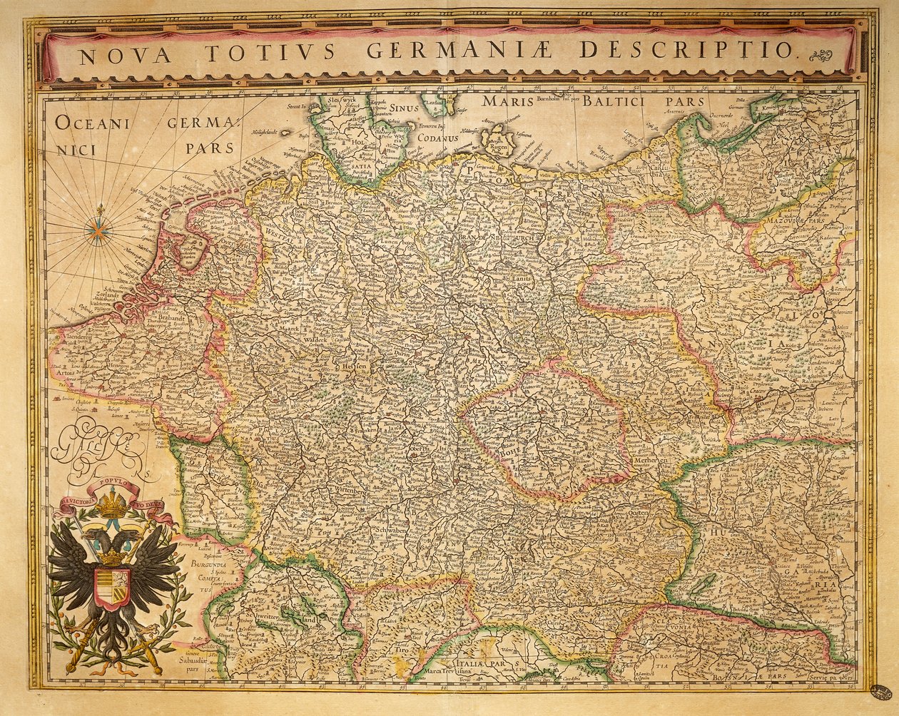 Modernt Tyskland från Världsteatern av Willem Bleau, Amsterdam av Willem Blaeu