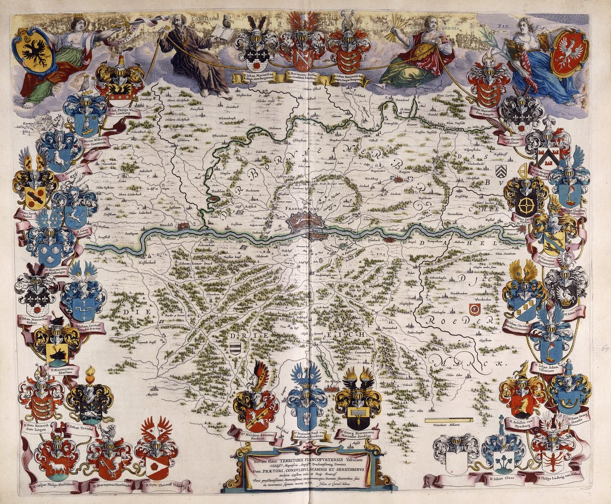 Karta över Tyskland, ca 1644-1645 av Willem Blaeu