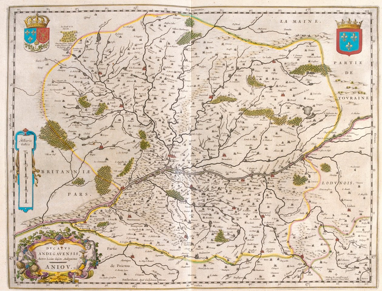 Pays de la Loire - Normandie, i "Theatrum Orbis Terrarum, sive Atlas Novus" av Willem Blaeu, Amsterdam av Willem Blaeu