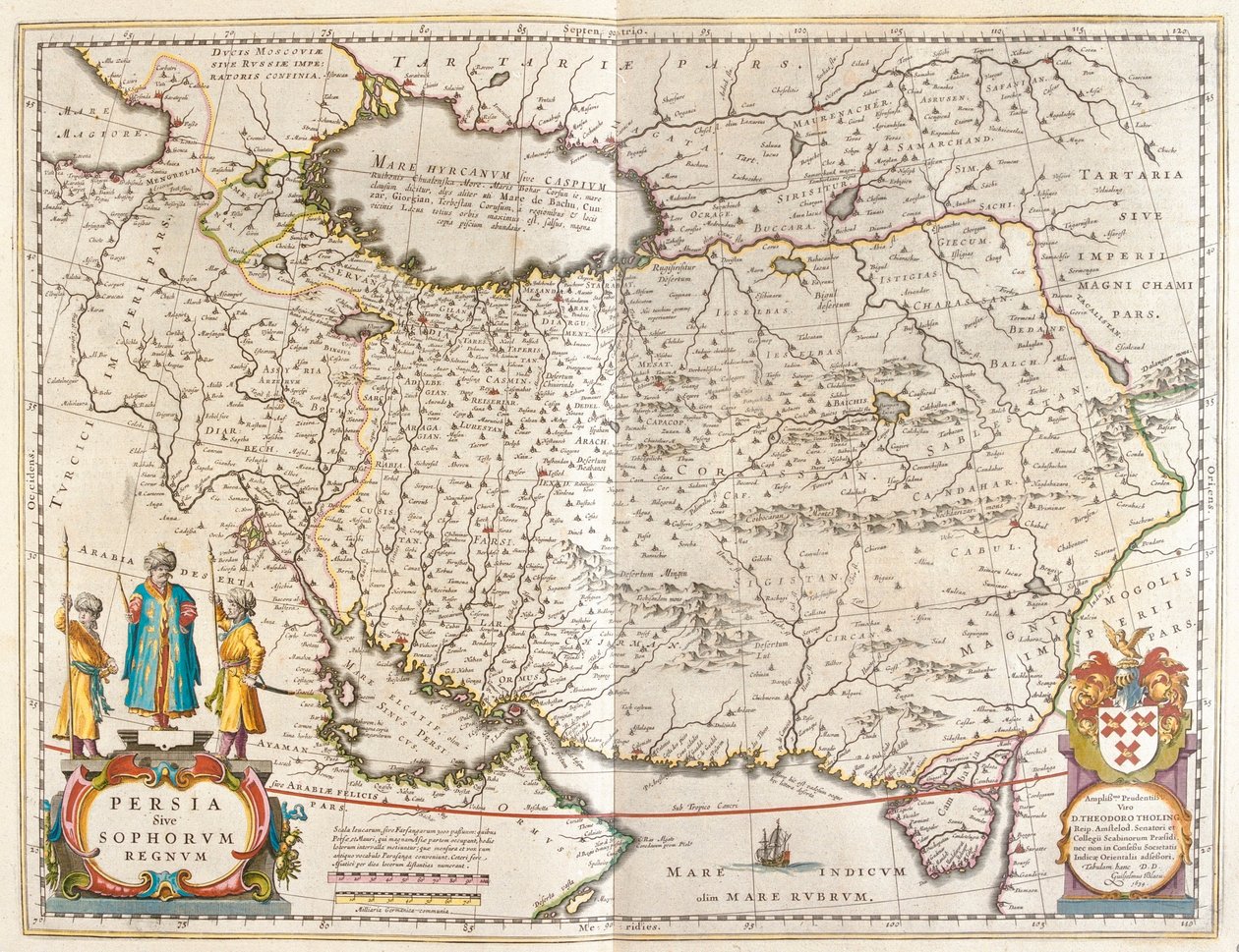 Persiska riket, i "Theatrum Orbis Terrarum, sive Atlas Novus" av Willem Blaeu, Amsterdam av Willem Blaeu