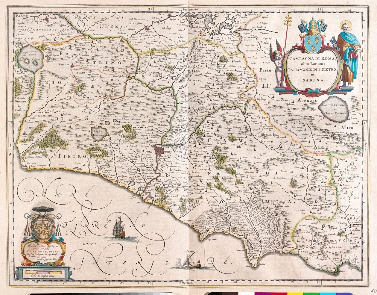 Rom, Italien, i "Theatrum Orbis Terrarum, sive Atlas Novus" av Willem Blaeu, Amsterdam av Willem Blaeu