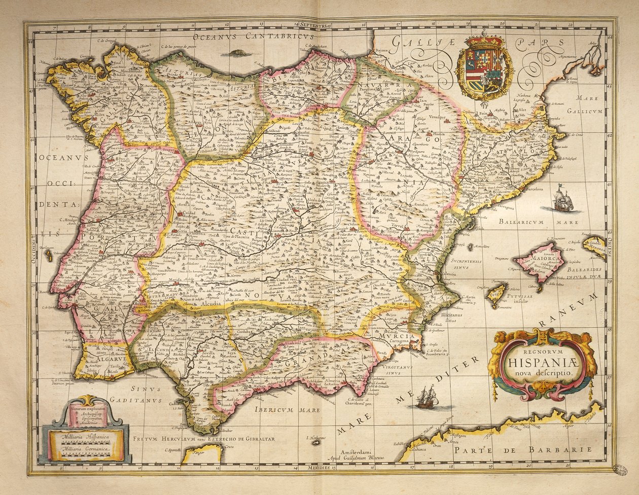 Spanien från Theatrum Orbis Terrarum av Willem Bleau, Amsterdam av Willem Blaeu