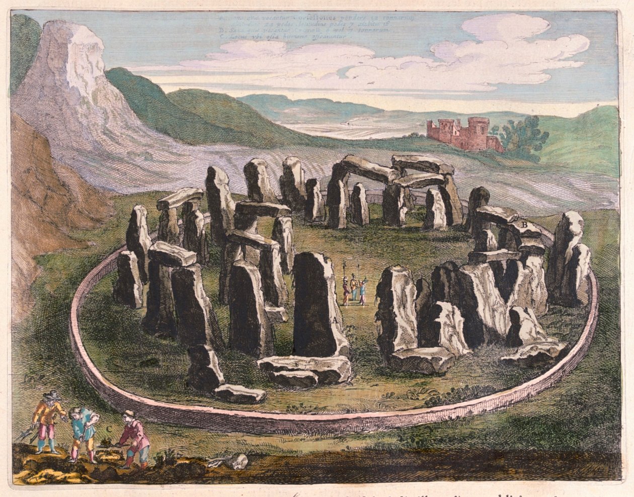 Stonehenge, i "Theatrum Orbis Terrarum, sive Atlas Novus" av Willem Blaeu, Amsterdam av Willem Blaeu