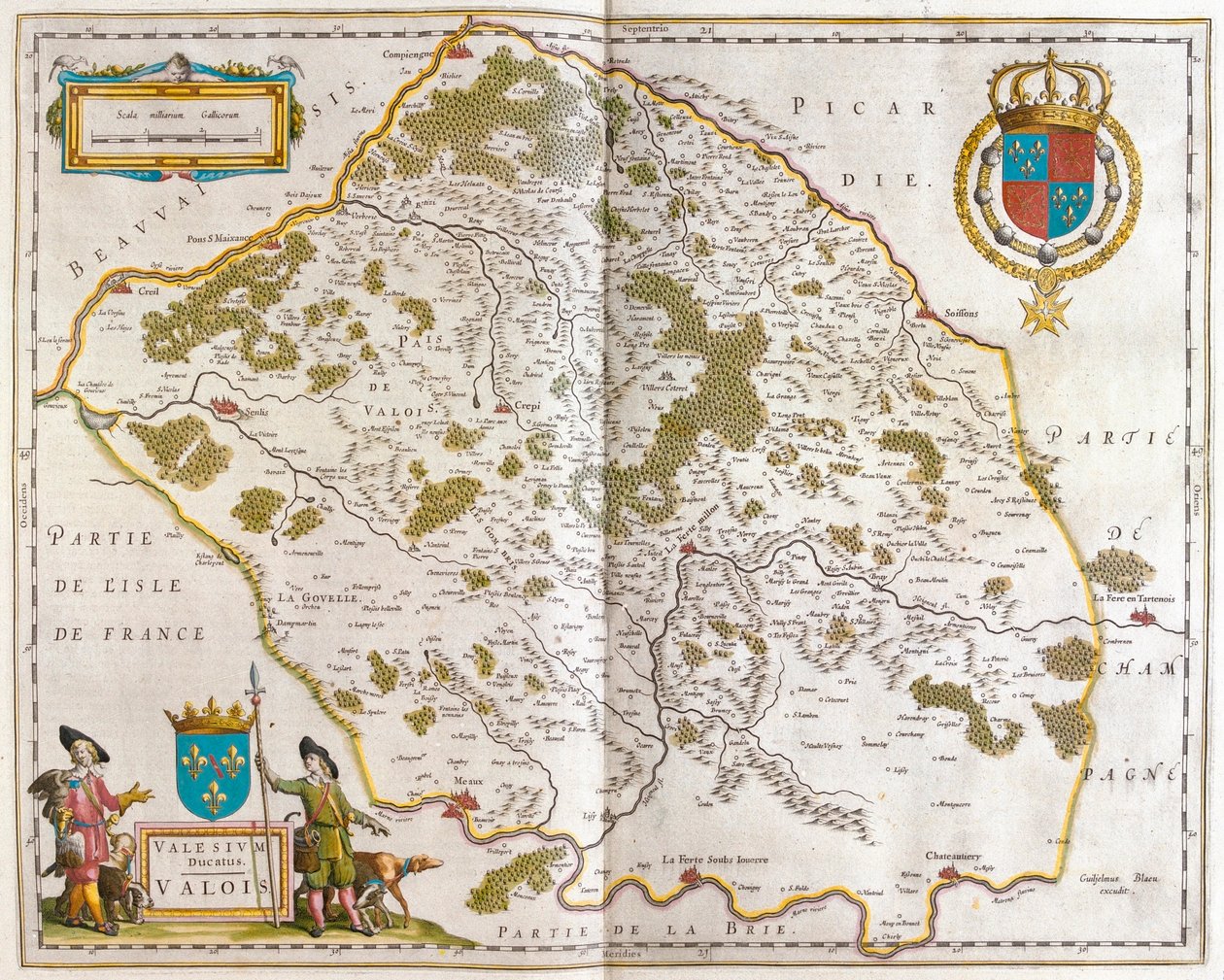 Valois, i "Theatrum Orbis Terrarum, sive Atlas Novus" av Willem Blaeu, Amsterdam av Willem Blaeu