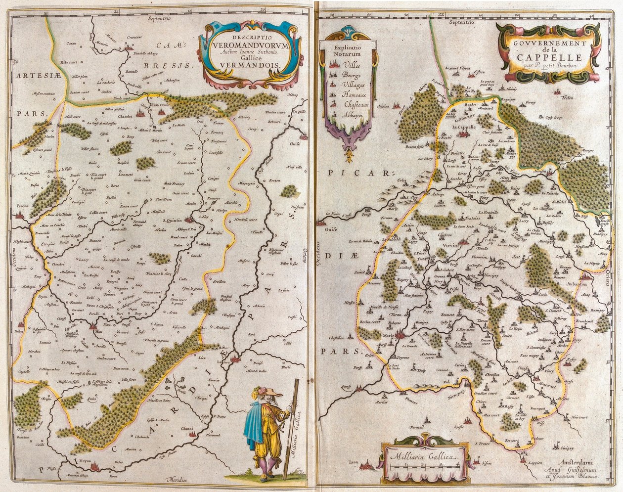 Vermandois-Saint Quentin/Tierache, Aisne, i "Theatrum Orbis Terrarum, sive Atlas Novus" av Willem Blaeu, Amsterdam av Willem Blaeu