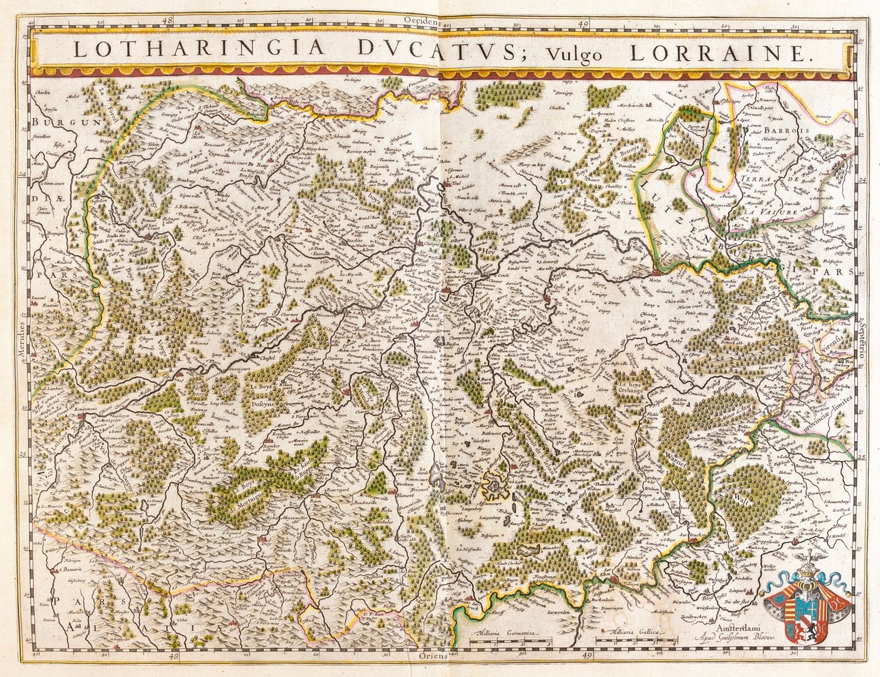 llorraine, i "Theatrum Orbis Terrarum, sive Atlas Novus" av Willem Blaeu, Amsterdam av Willem Blaeu