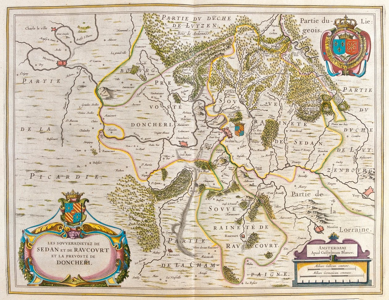 lorraine, i "Theatrum Orbis Terrarum, sive Atlas Novus" av Willem Blaeu, Amsterdam av Willem Blaeu
