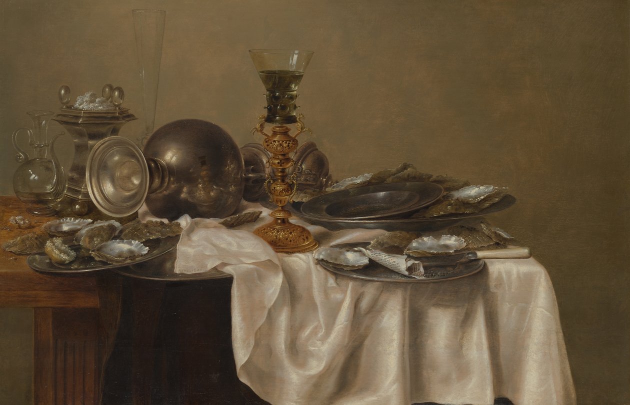 Stilleben med frukost av Willem Claesz. Heda