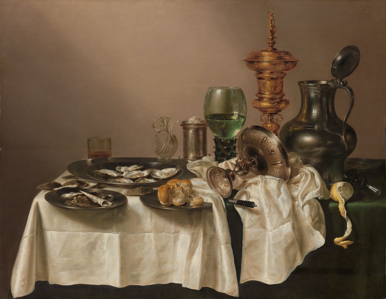 Stilleben med en förgylld kopp Stilleben med förgylld bägare av Willem Claesz. Heda