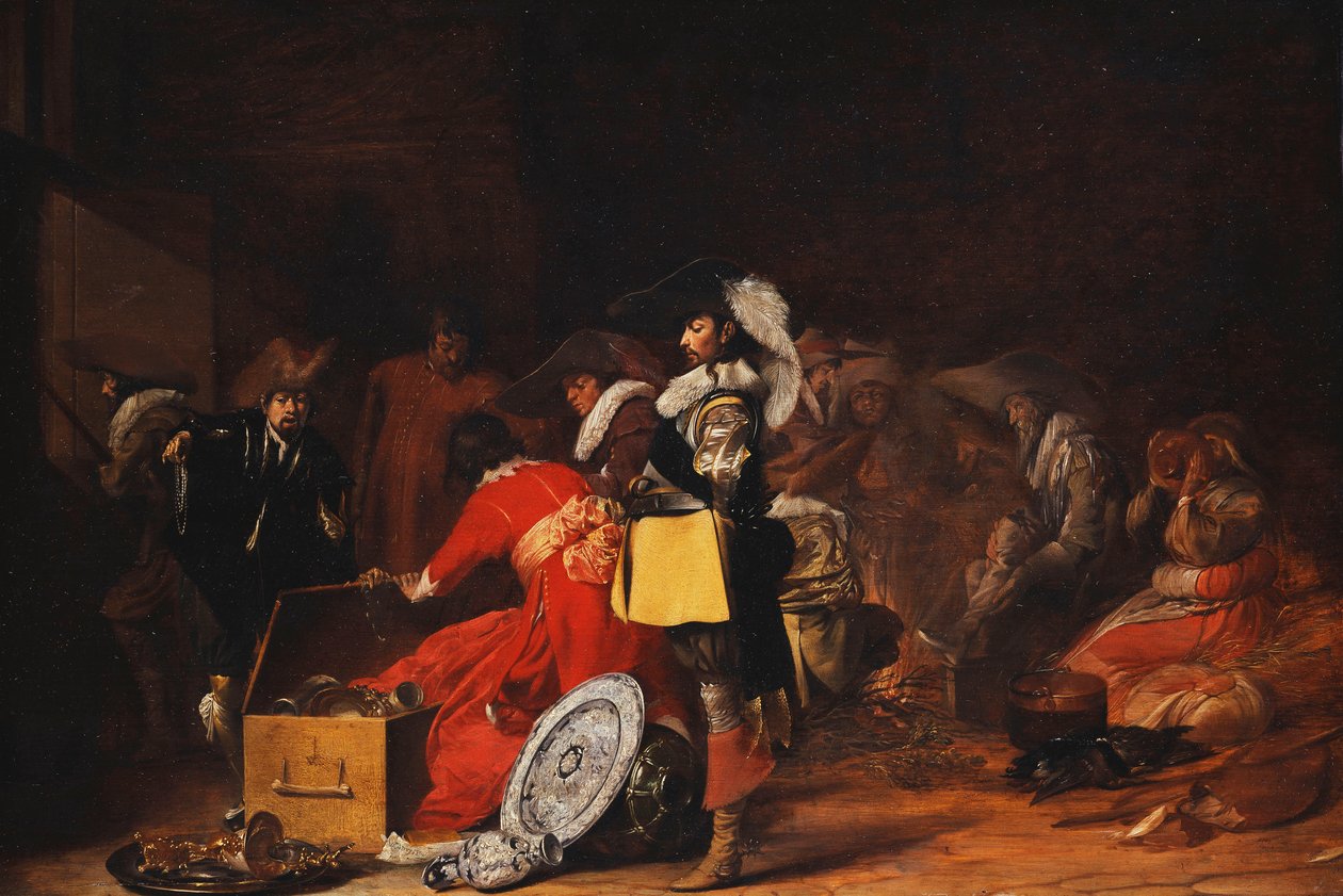 Soldater med plundring av Willem Cornelisz Duyster
