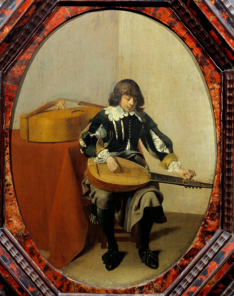 Ung musiker. Målning av Willem Cornelisz Duyster (1600-1635) Ec. Hol. av Willem Cornelisz Duyster