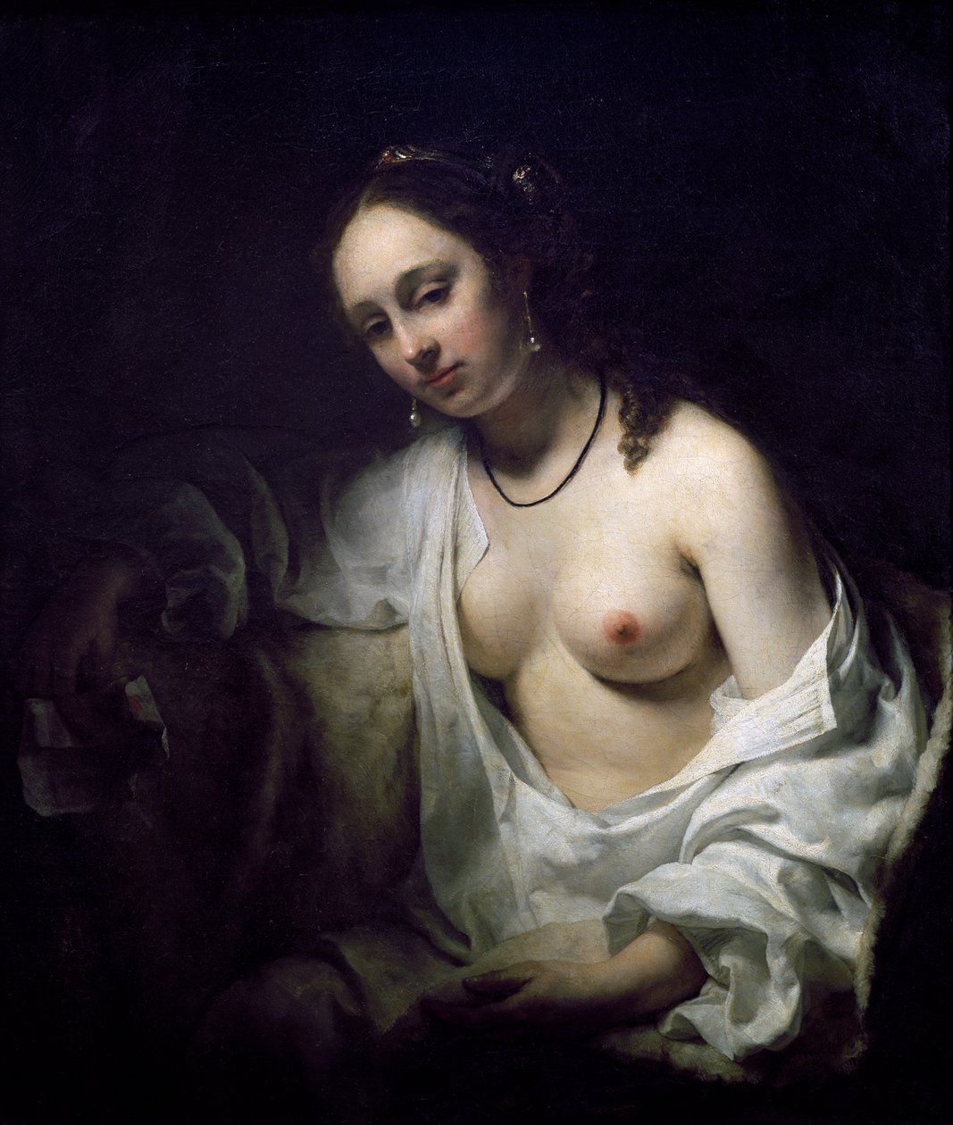 Bathsheba tar emot brev från David, av Willem Drost av Willem Drost