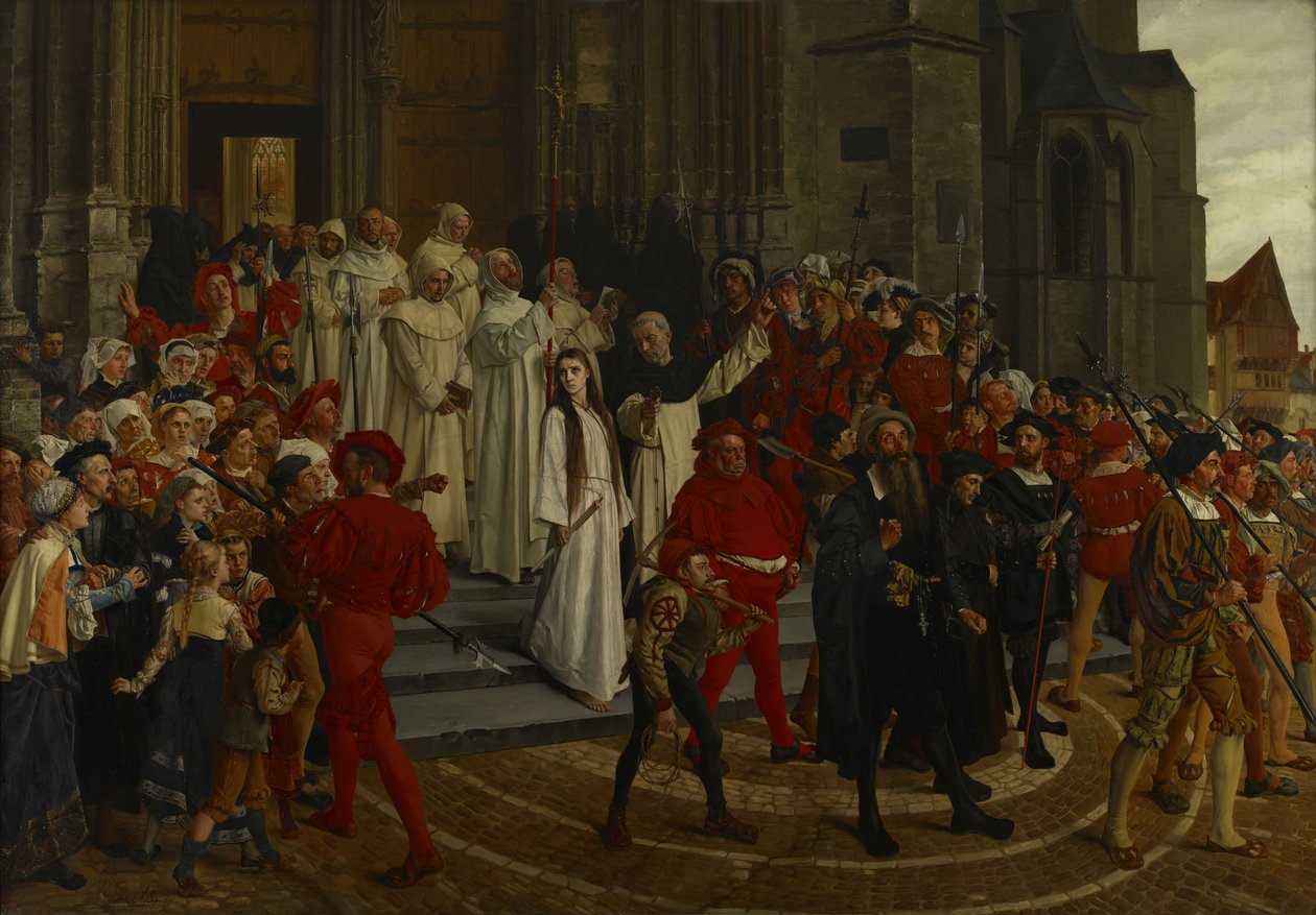 En martyr från 1500-talet - Johanna Van Santhoven, 1883. av Willem Geets