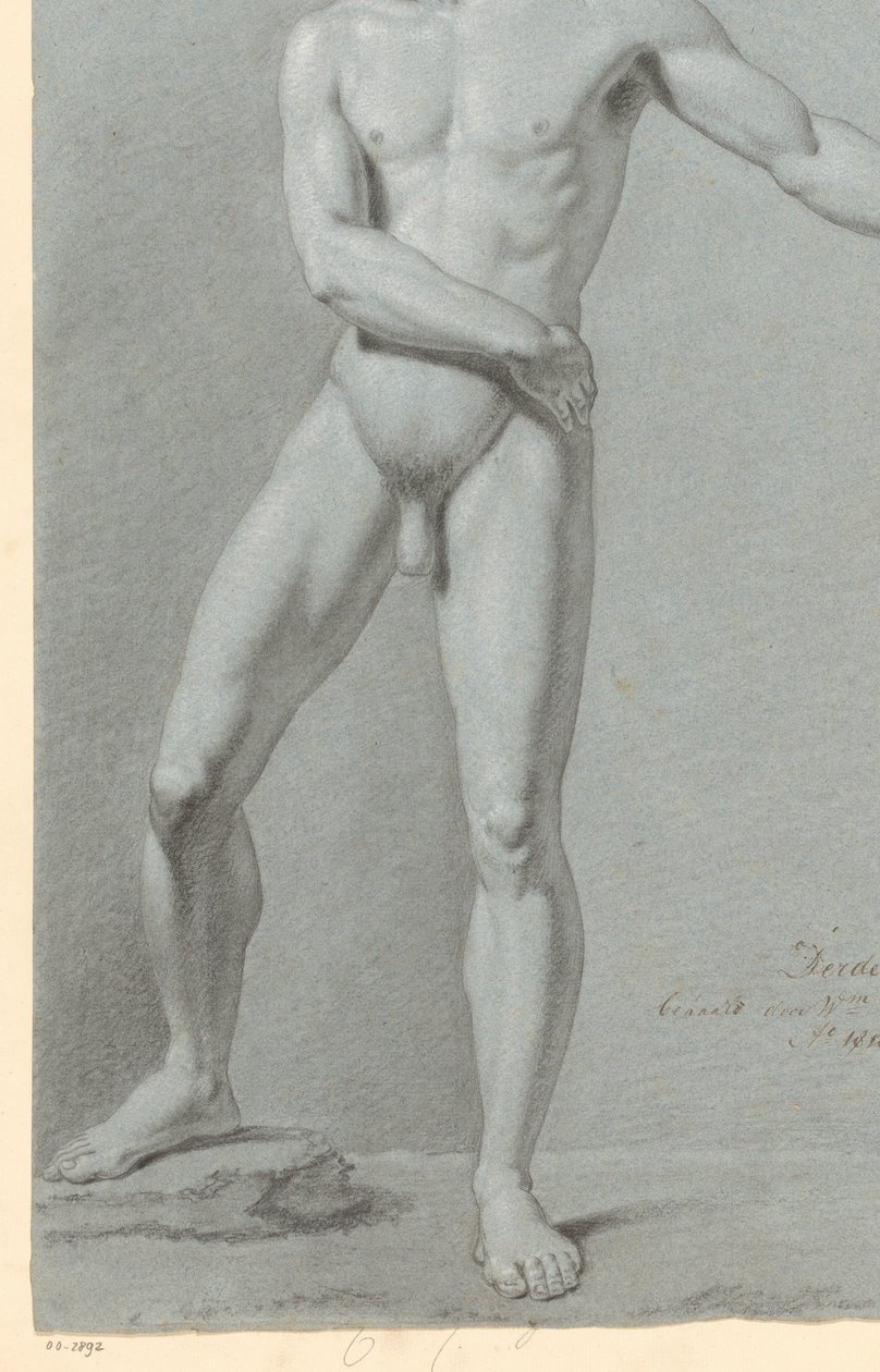 Stående manlig naken, sedd framifrån (3:e pris 1810) av Willem Grebner