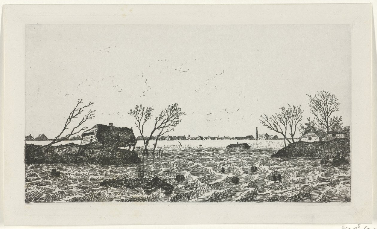 Vallbrott vid Dreumel, 1855 av Willem Gruyter jr.