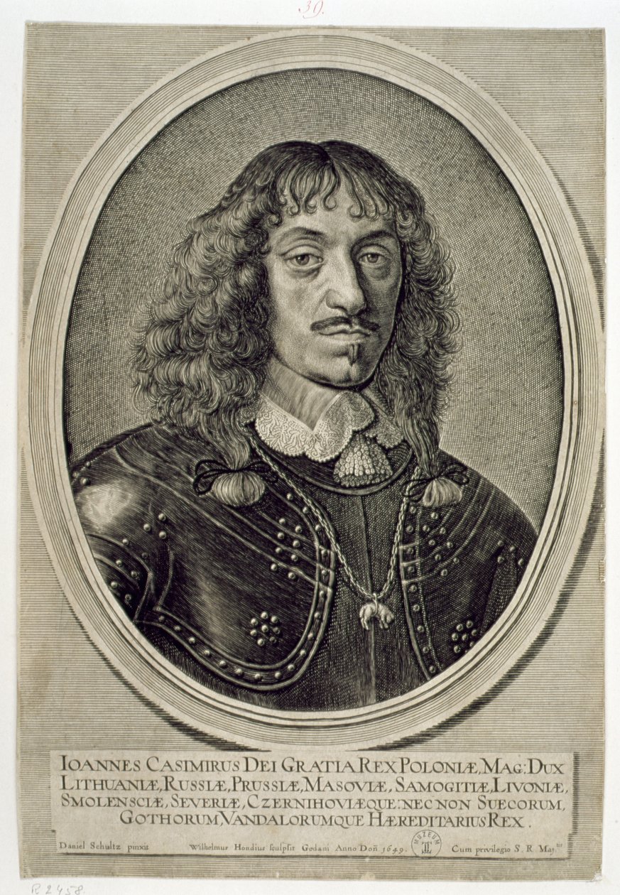 John Kazimir Vasa (1609-72) Polens kung, 1649 av Willem Hondius