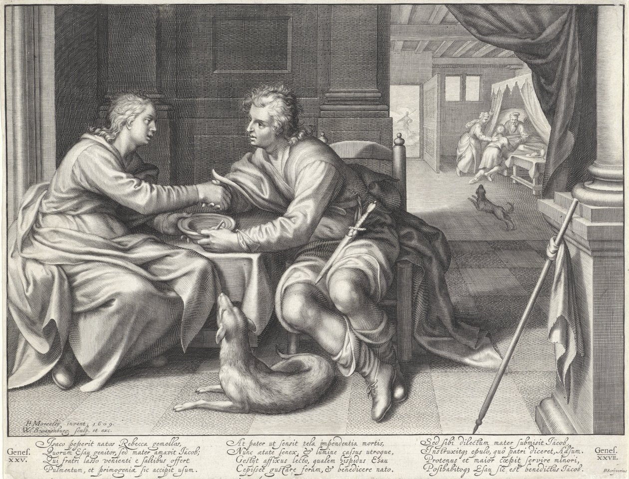 Esau säljer sin förstfödslorätt till Jakob av Willem Isaacsz. van Swanenburg