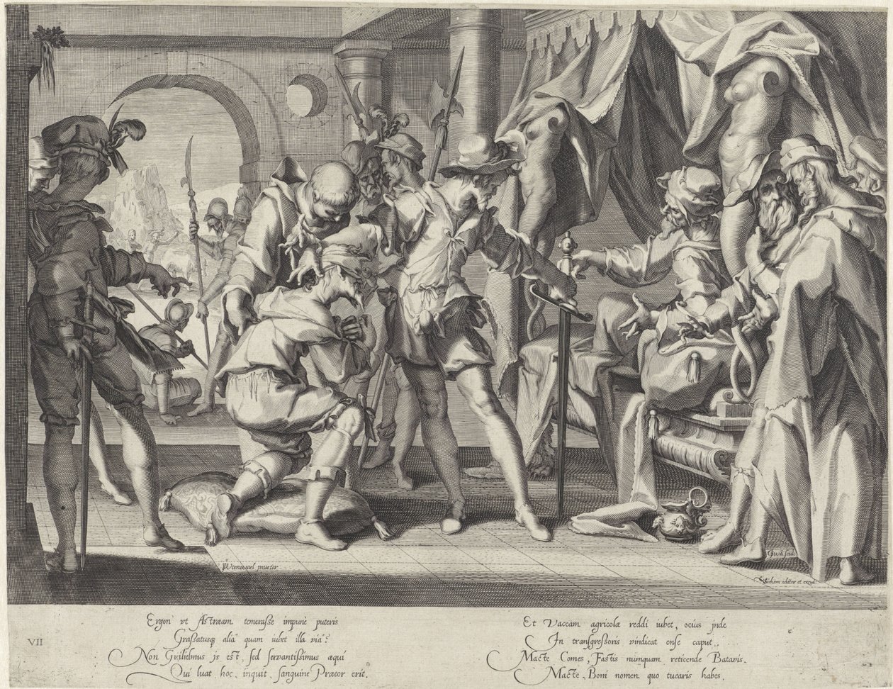 Greve Vilhelm III av Holland beordrar halshuggning av sin fogde Thronus Justitiae (serietitel) av Willem Isaacsz. van Swanenburg