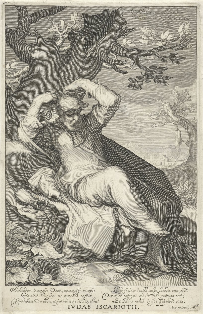 Judas Iskariot hänger sig själv Judas Iskariot (titel på objekt) Syndare från Gamla och Nya Testamentet (serietitel) av Willem Isaacsz. van Swanenburg