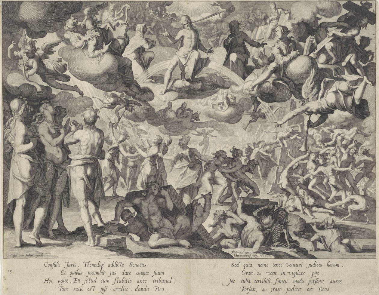 Laatste Oordeel Throne of Justice (serietitel) av Willem Isaacsz. van Swanenburg