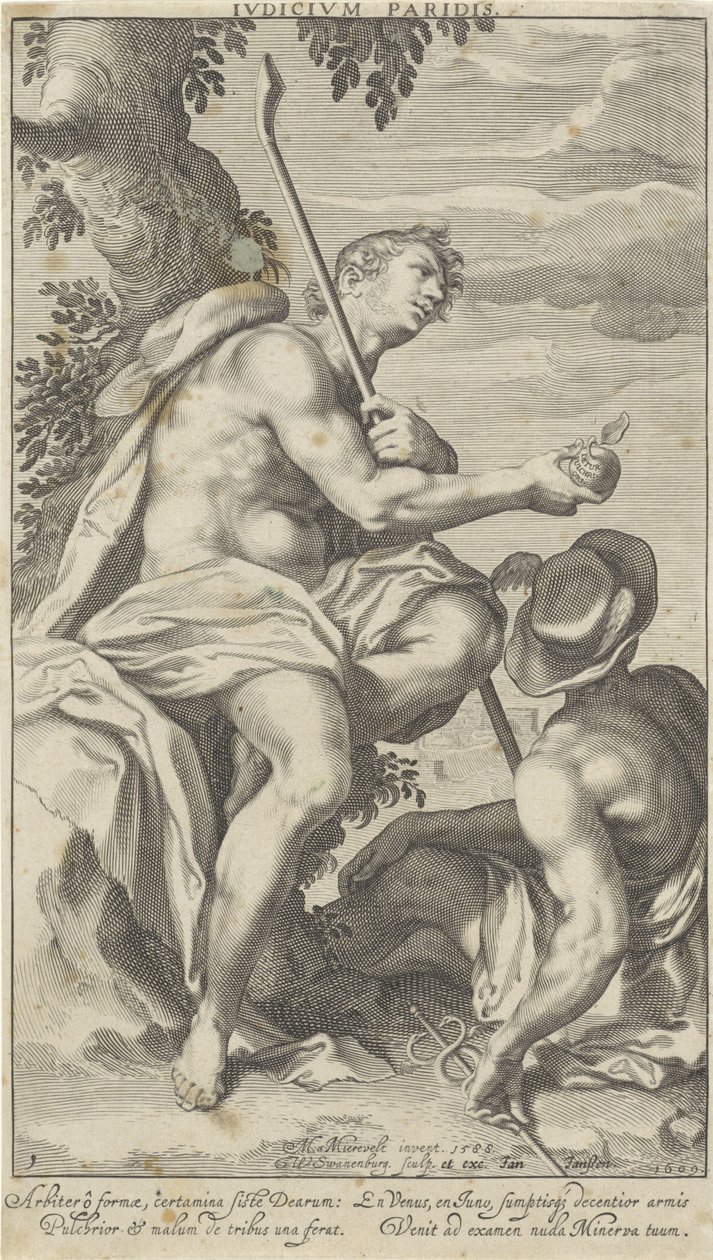 Paris och Mercurius Judgment of Paris (titel på objekt) Oordeel van Paris (serietitel) av Willem Isaacsz. van Swanenburg