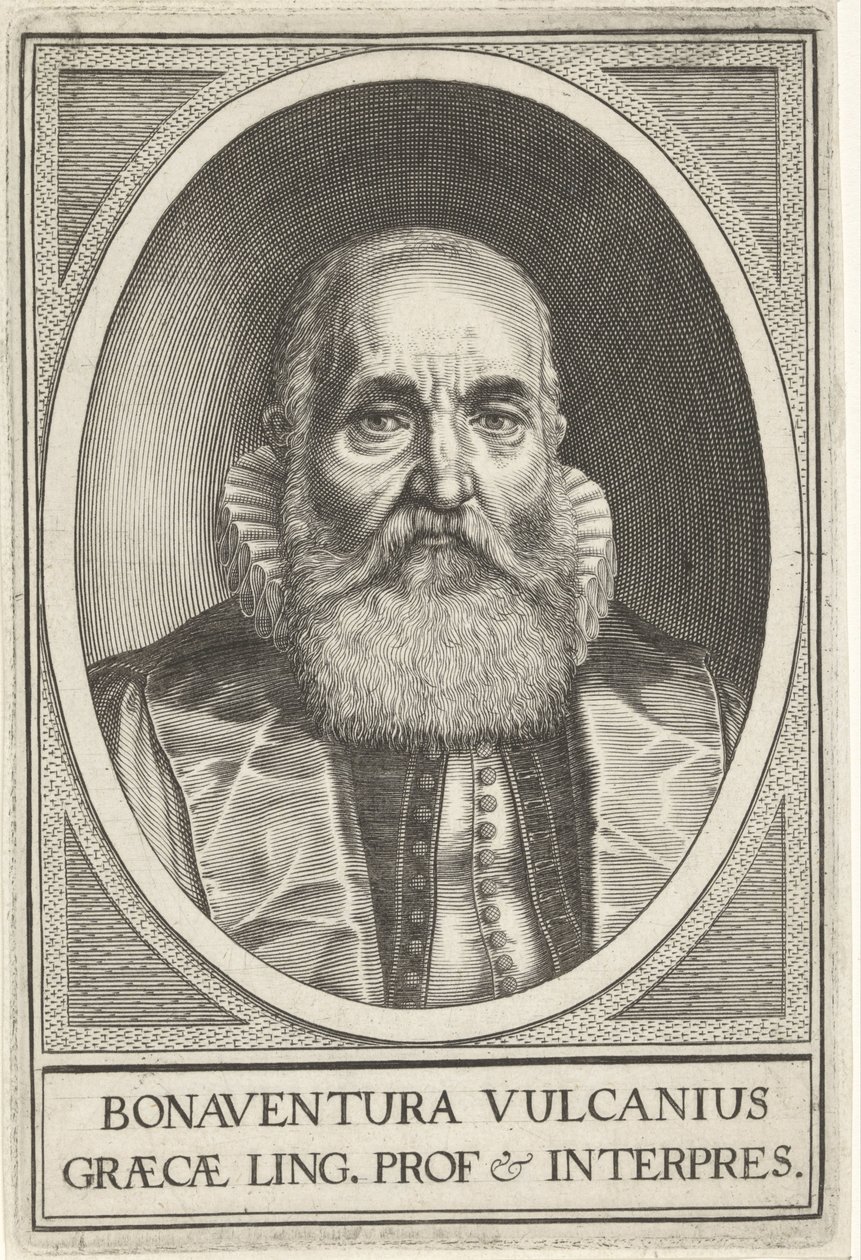 Porträtt av Bonaventura Vulcanius av Willem Isaacsz. van Swanenburg