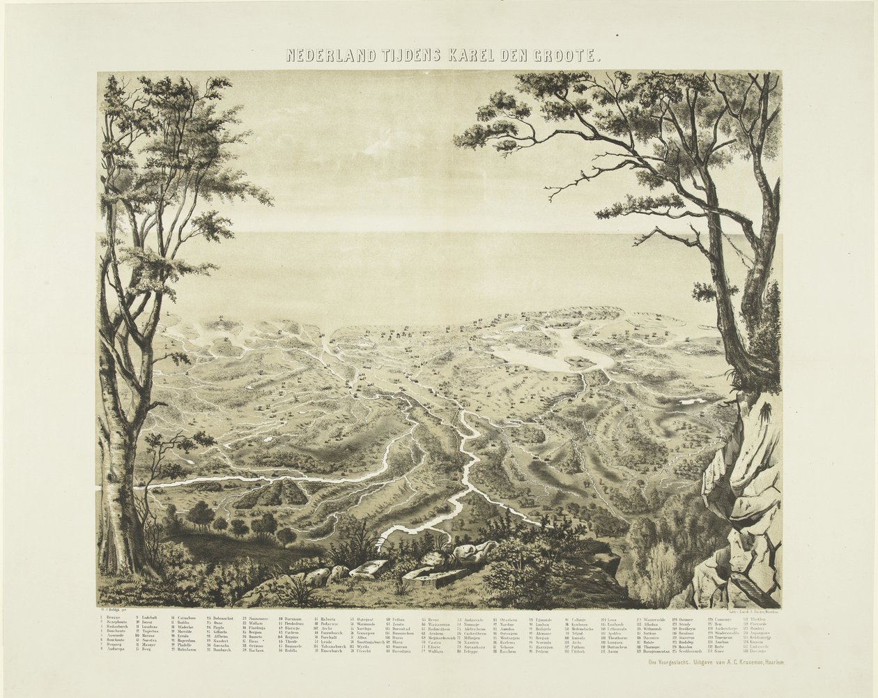 Nederländerna vid Karl den Stores tid Nederländerna under Karel den Groote (titel på objekt) av Willem Jacob Hofdijk