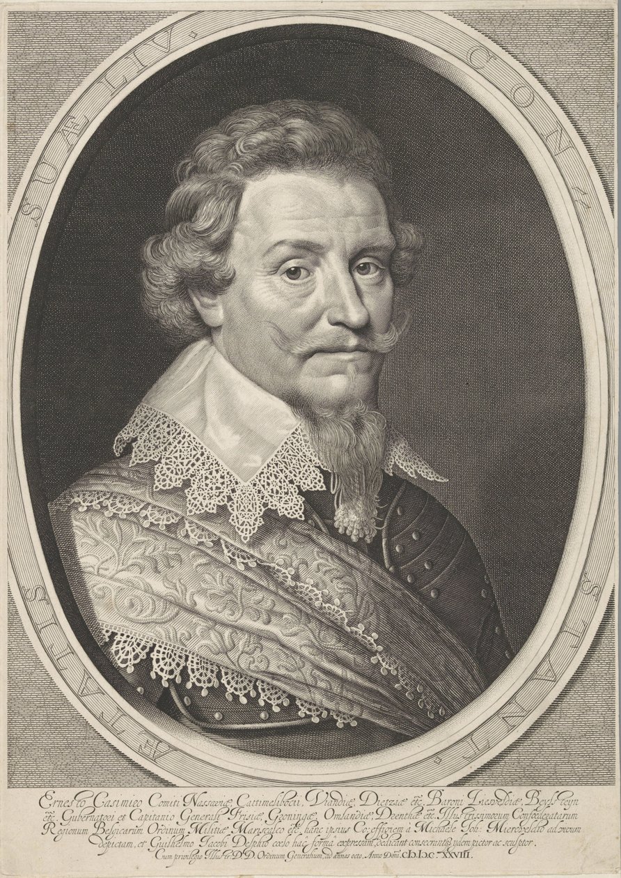 Porträtt av Ernst Casimir, greve av Nassau-Dietz av Willem Jacobsz Delff