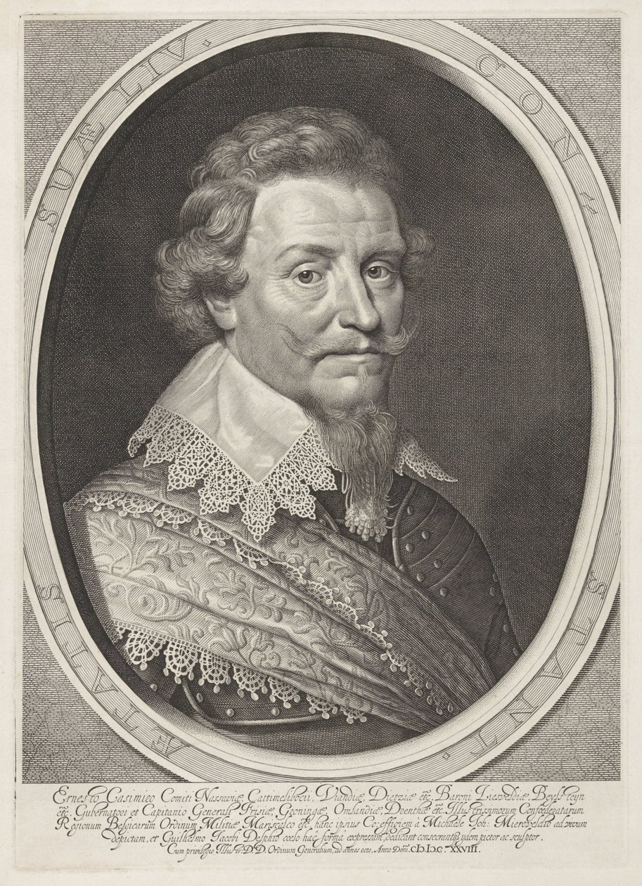 Porträtt av Ernst Casimir, greve av Nassau-Dietz av Willem Jacobsz Delff