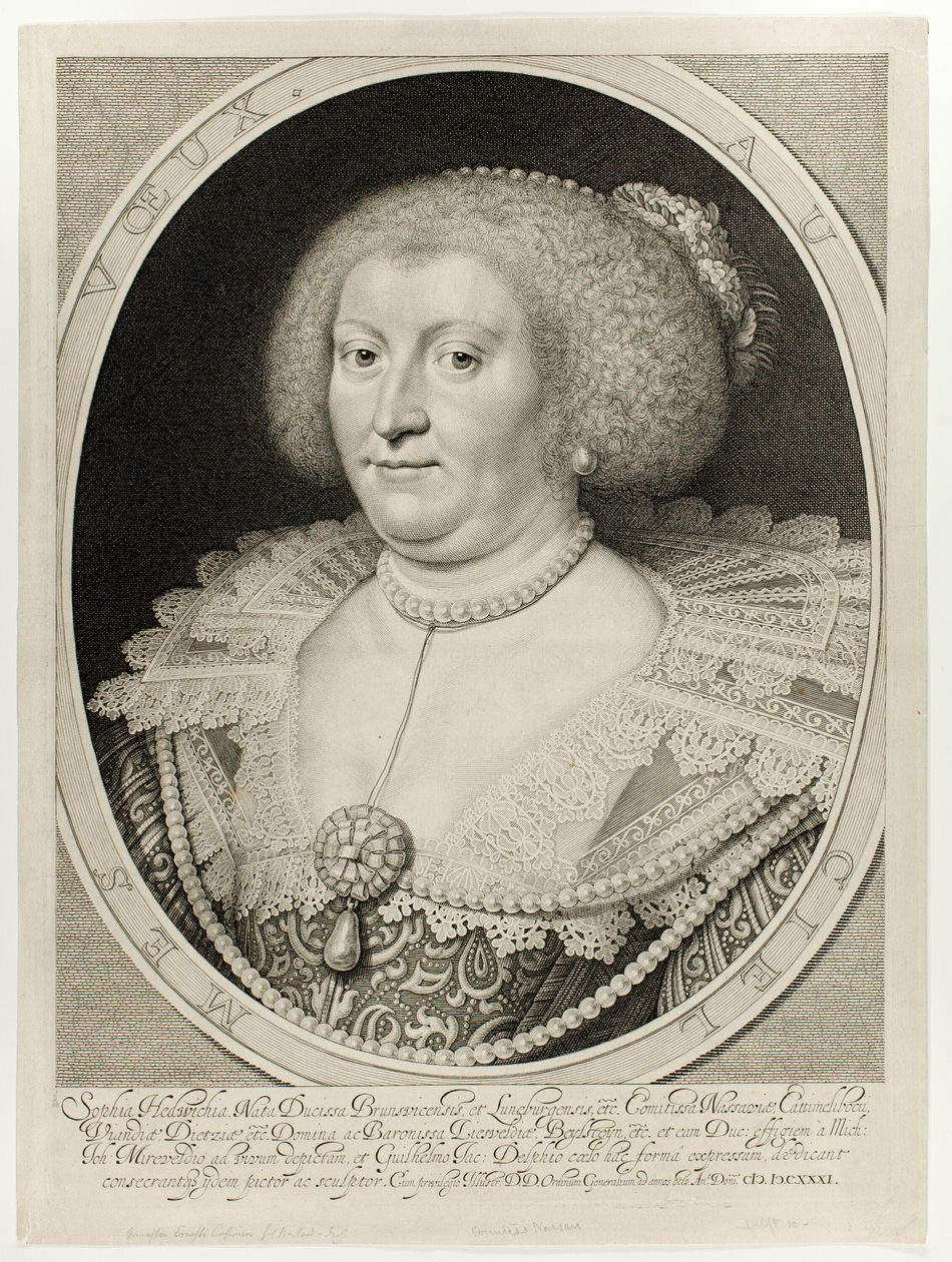 Sophia Hedwichia, grevinna av Nassau-Dietz av Willem Jacobsz. Delff