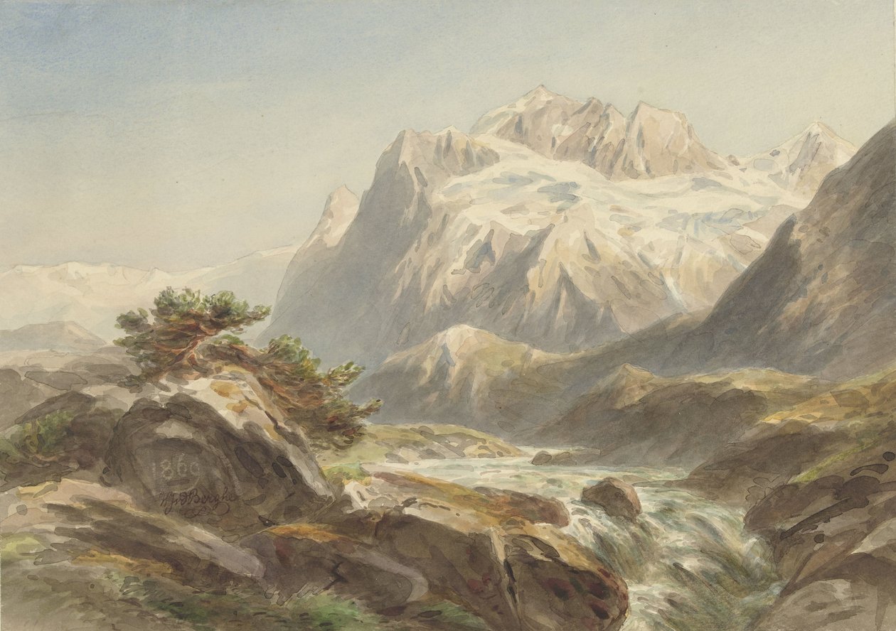 bergslandskap av Willem Jan van den Berghe
