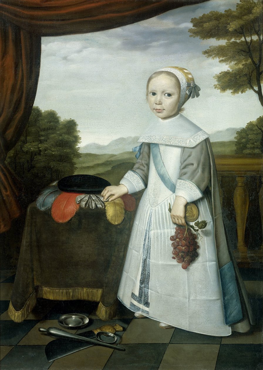Porträtt av Johannes van Rees (1662-1690/91), halvbror till Elisabeth van Oosten, som ett barn av Willem Jansz. Ploy (attributed to)