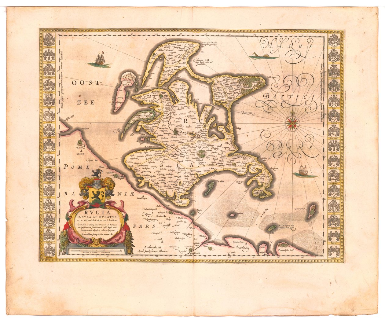 Rügen Från: The Theatre of the World..., 1645 av Willem Janszoon Blaeu